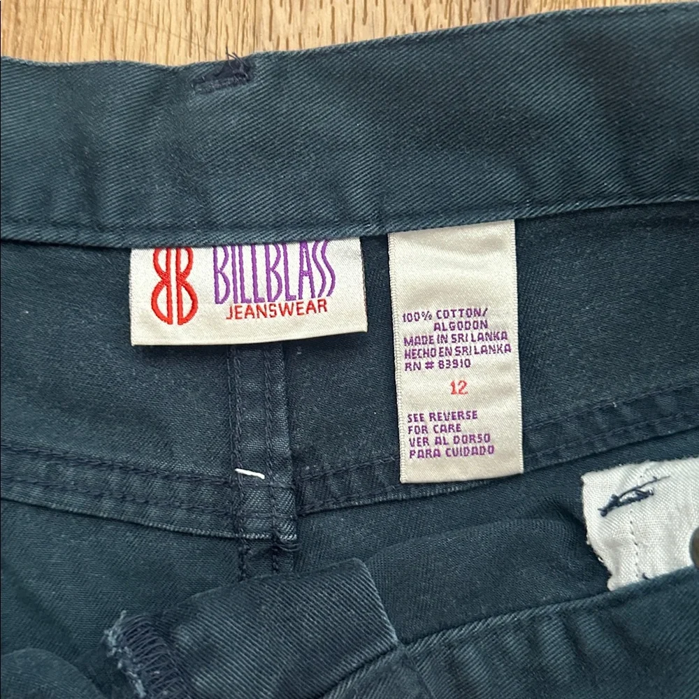Vintage Bill Blass 100% Cotton Navy Shorts‎